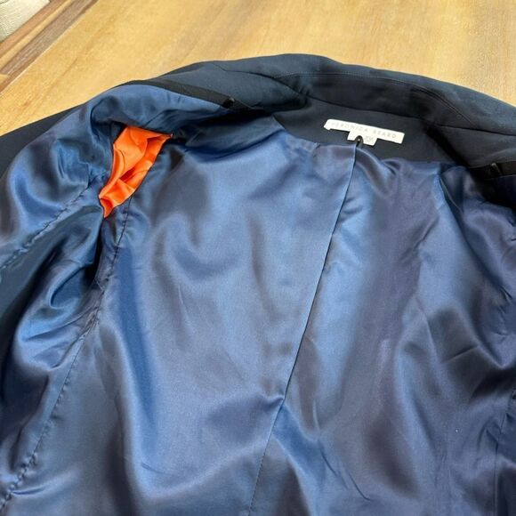 Veronica Beard Dickey Jacket Size 2 Double Breasted Satin Sleeve Gold Button - Picture 14 of 16